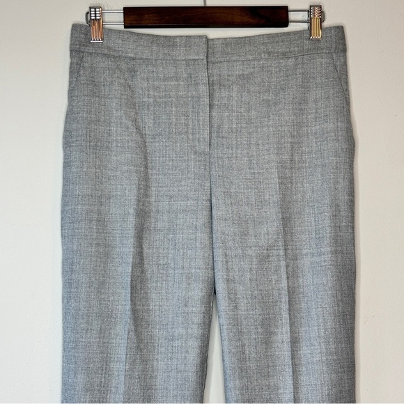 THEORY Gray Slim-Straight Wool Pant in New Light Heather Sleek Flannel Sz 2 NWT - Picture 3 of 10